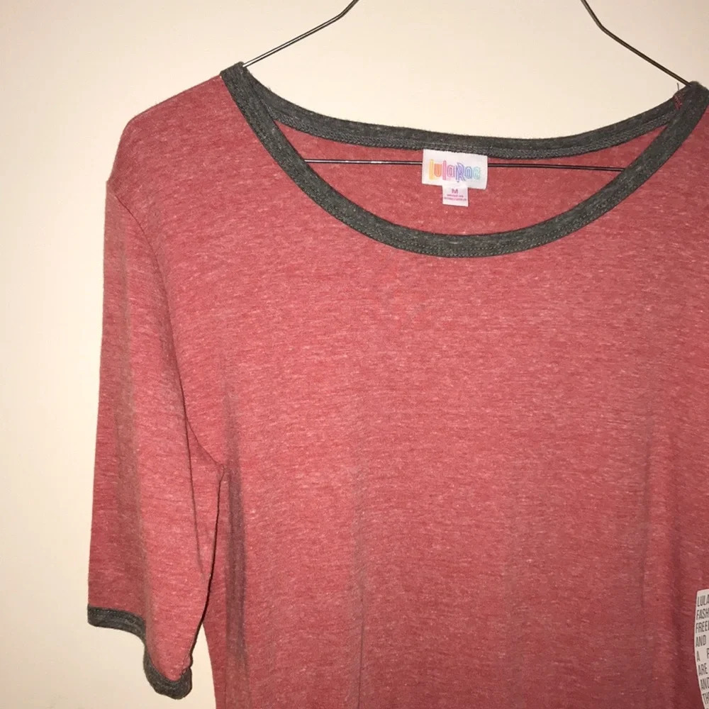 NWT LuLaRoe Julia Red and Grey Dress - Picture 2 of 4